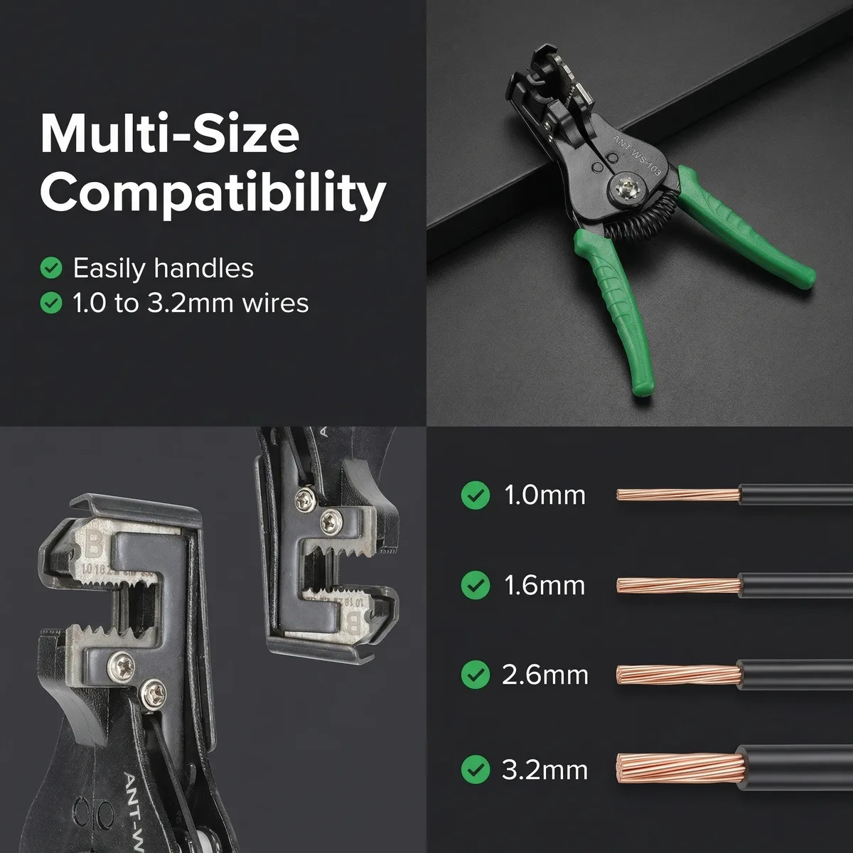 Steel Solar Photovoltaic Wire Stripper Automatic Cable Stripping Tool Left-Handed 2.5mm Industrial & DIY Grade image 5