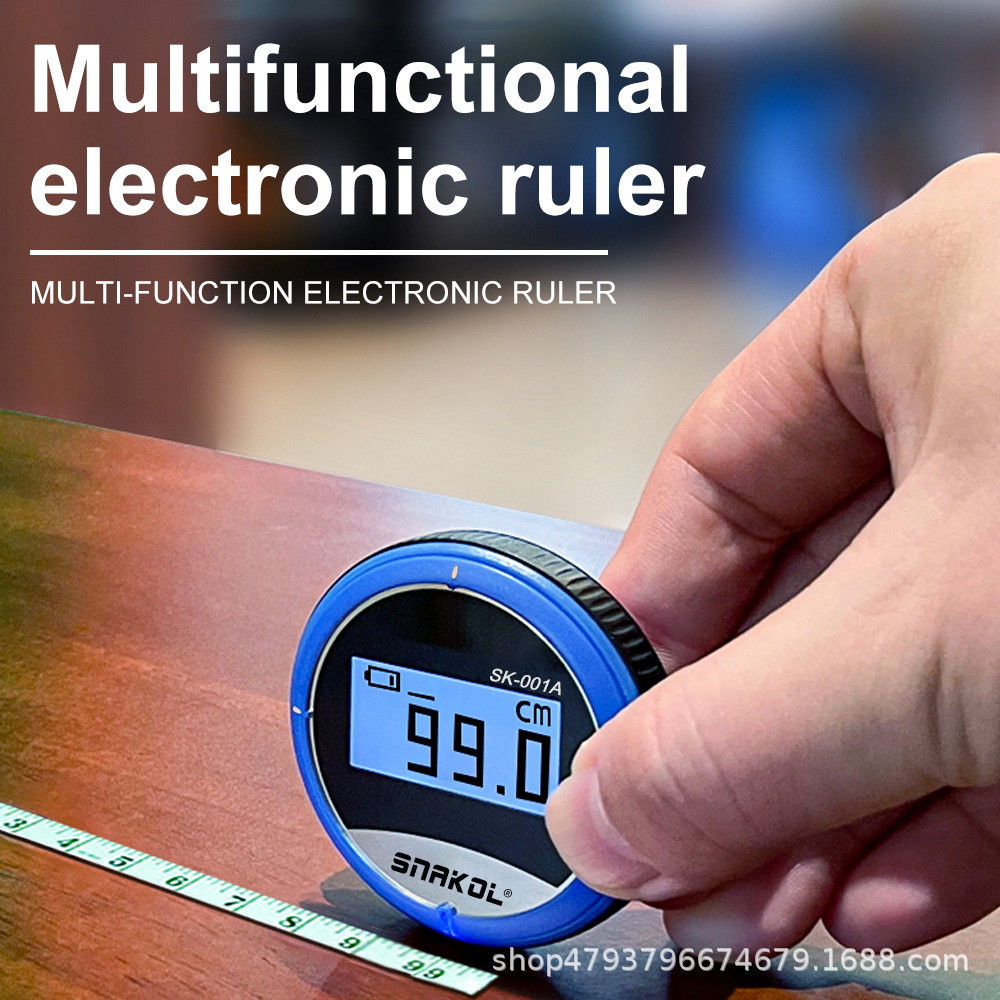 Straight-curve Surface Multi-function Electronic Tape Measure Distance Meter Cylindrical Arc Diameter Gauge Wheel Ruler SK-001A image 5