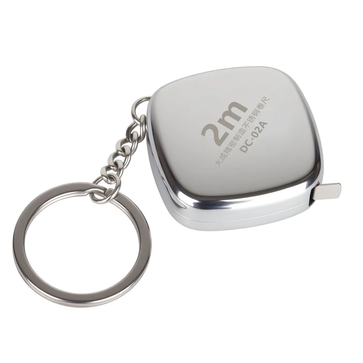 Mini Retractable Tape 2 Metric Stainless Keychain image 2
