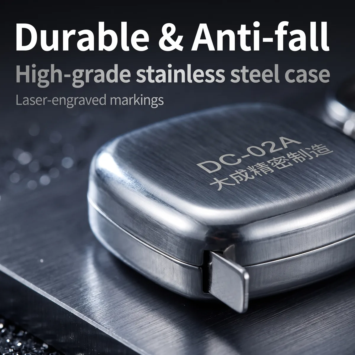 Mini Retractable Tape 2 Metric Stainless Keychain image 5