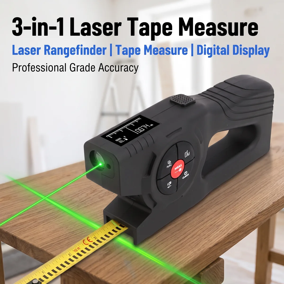 Multifunctional Digital Laser Rangefinder Tape Measure Smart Electronic Ruler3-in-1 Rechargeable Model STL-SG2092 image 5