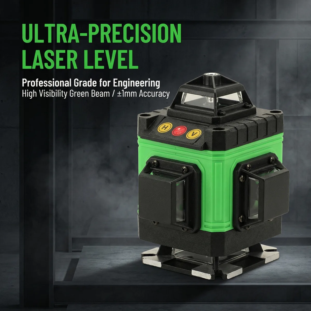 Professional 4D Laser Level 16 Line Self-Leveling Cross Line Vertical Horizontal Laser Pointer Tool Kit OEM Green image 6