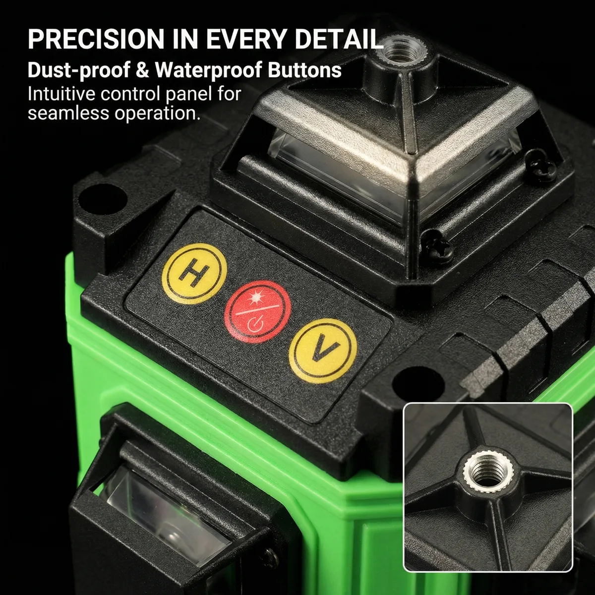 Professional 4D Laser Level 16 Line Self-Leveling Cross Line Vertical Horizontal Laser Pointer Tool Kit OEM Green image 7