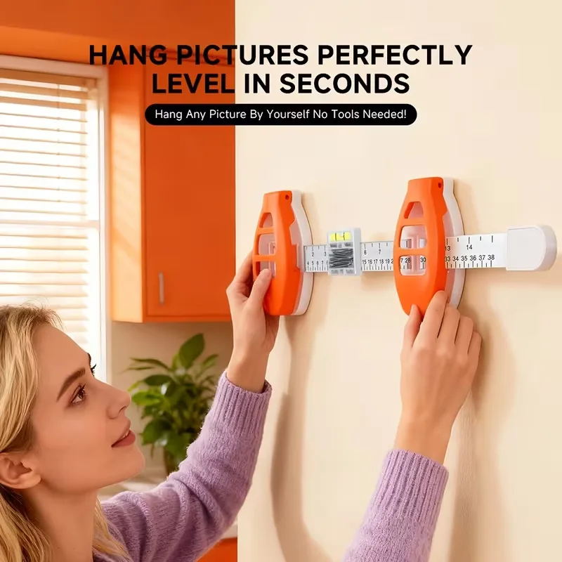 DIY Picture-hanging Tool with Built-in Level for Framing Art Precision Positioning and Measurement Ruler OEM/ODM Customization image 4