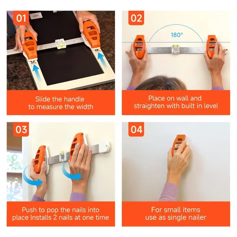DIY Picture-hanging Tool with Built-in Level for Framing Art Precision Positioning and Measurement Ruler OEM/ODM Customization image 5
