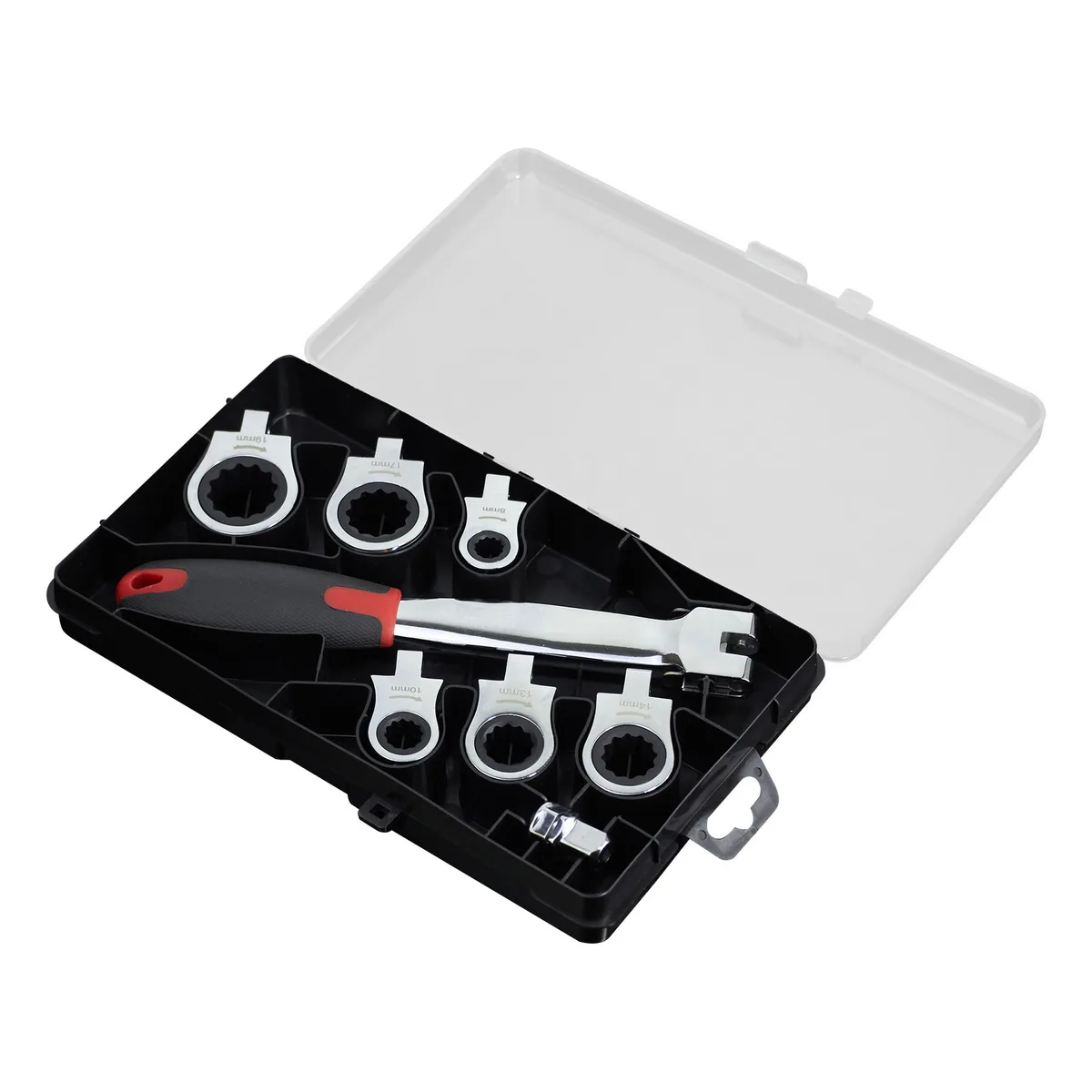 Socket Wrench Set Ratchet 12-in-1 Metric Steel image 3