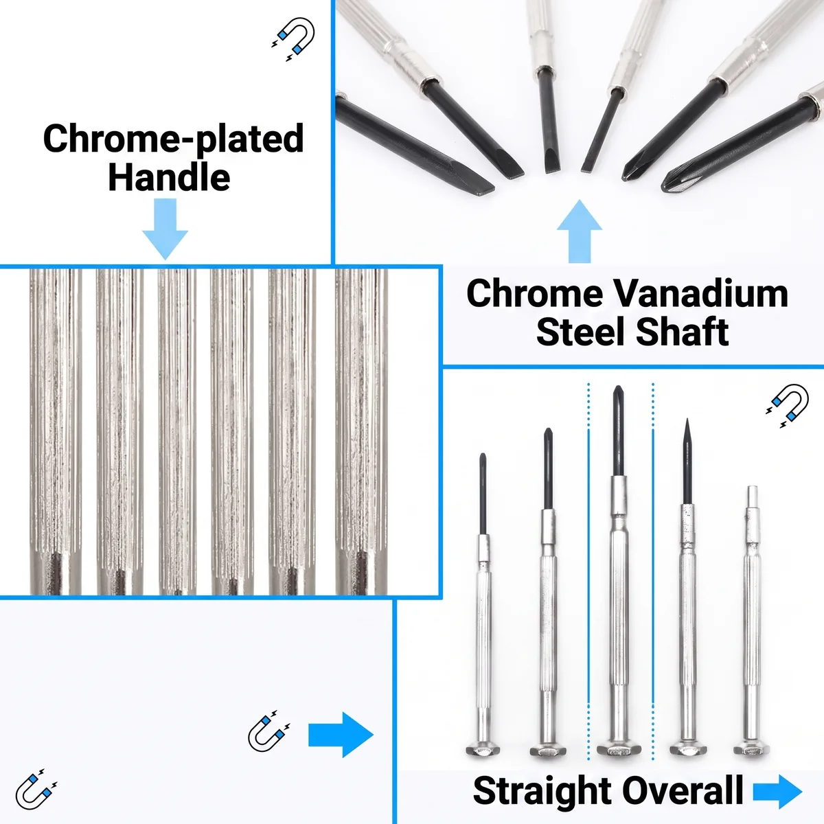 Screwdriver Set Repair Mini 11-Piece Chromeplate image 5