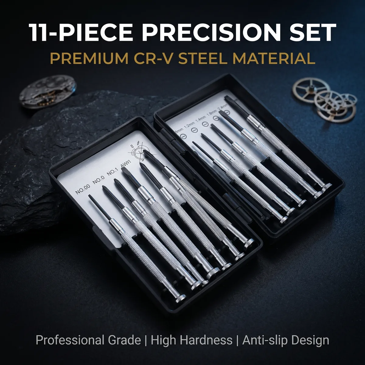 Screwdriver Set Repair Mini 11-Piece Chromeplate image 7