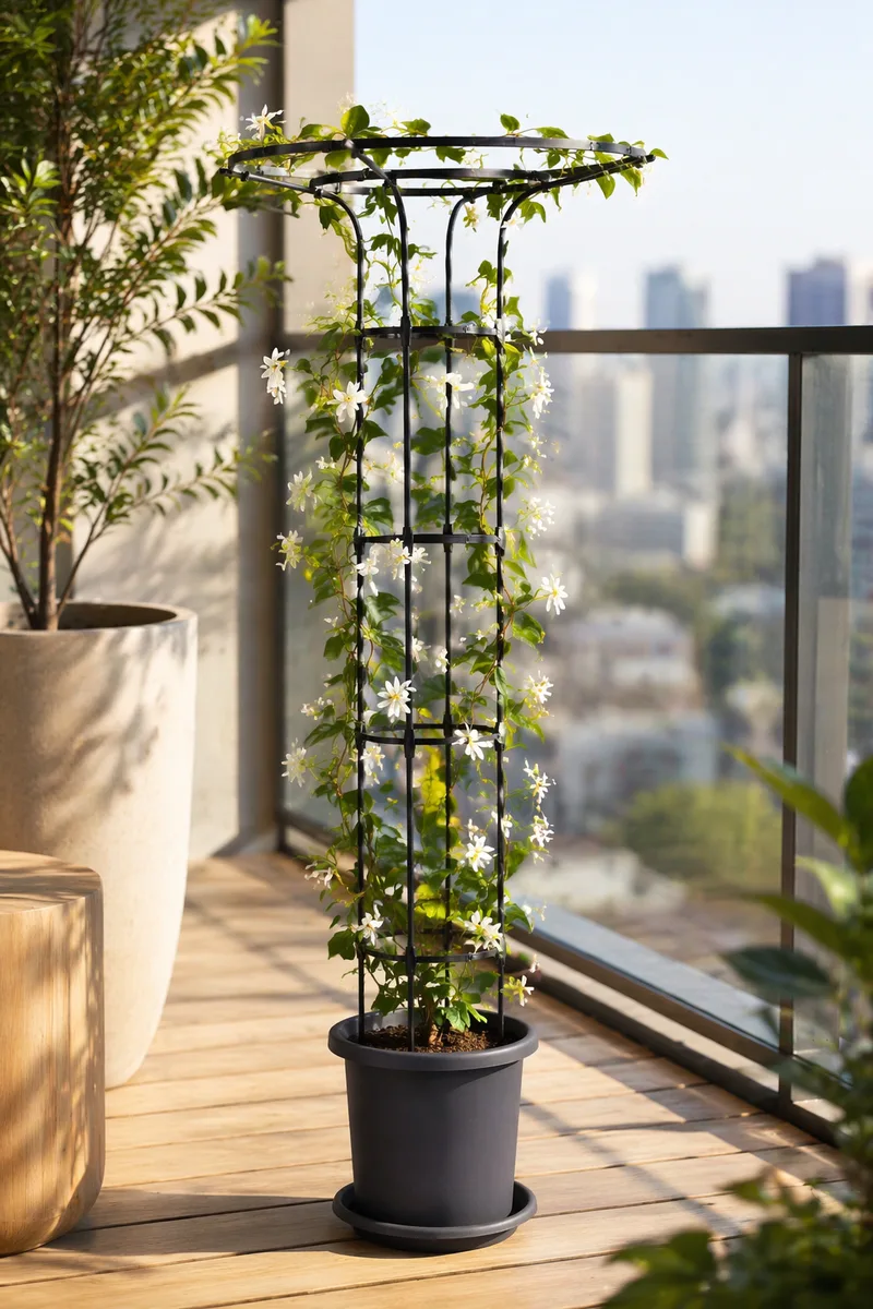215 cm Umbrella Shape Garden Trellis Galvanized Metal Vine Support PE Coated Climbing Rack for Roses Cucumbers Pumpkins US Stock image 3