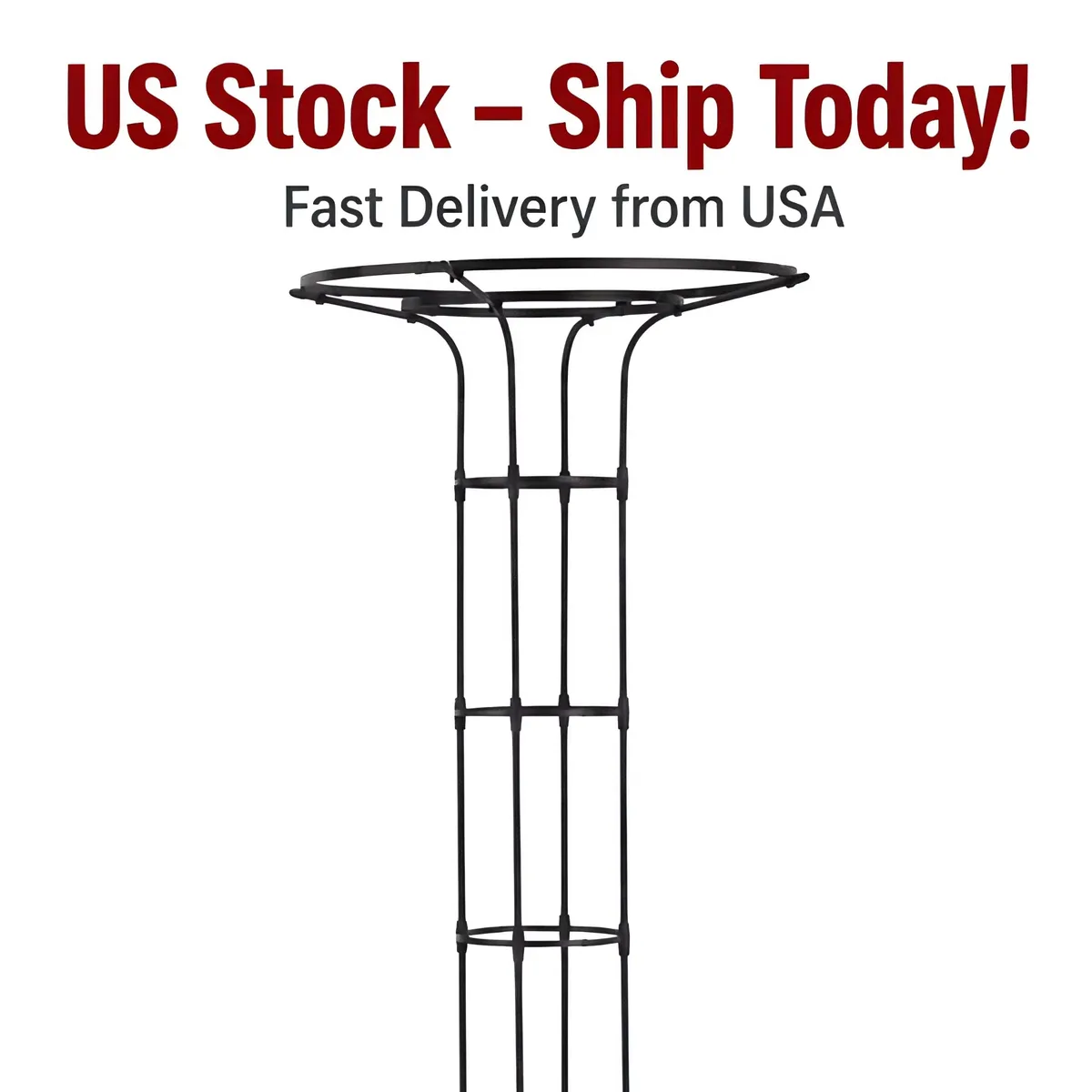 215 cm Umbrella Shape Garden Trellis Galvanized Metal Vine Support PE Coated Climbing Rack for Roses Cucumbers Pumpkins US Stock image 4