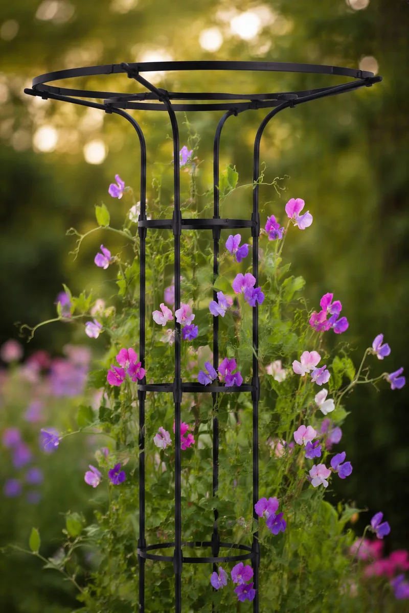 215 cm Umbrella Shape Garden Trellis Galvanized Metal Vine Support PE Coated Climbing Rack for Roses Cucumbers Pumpkins US Stock image 7