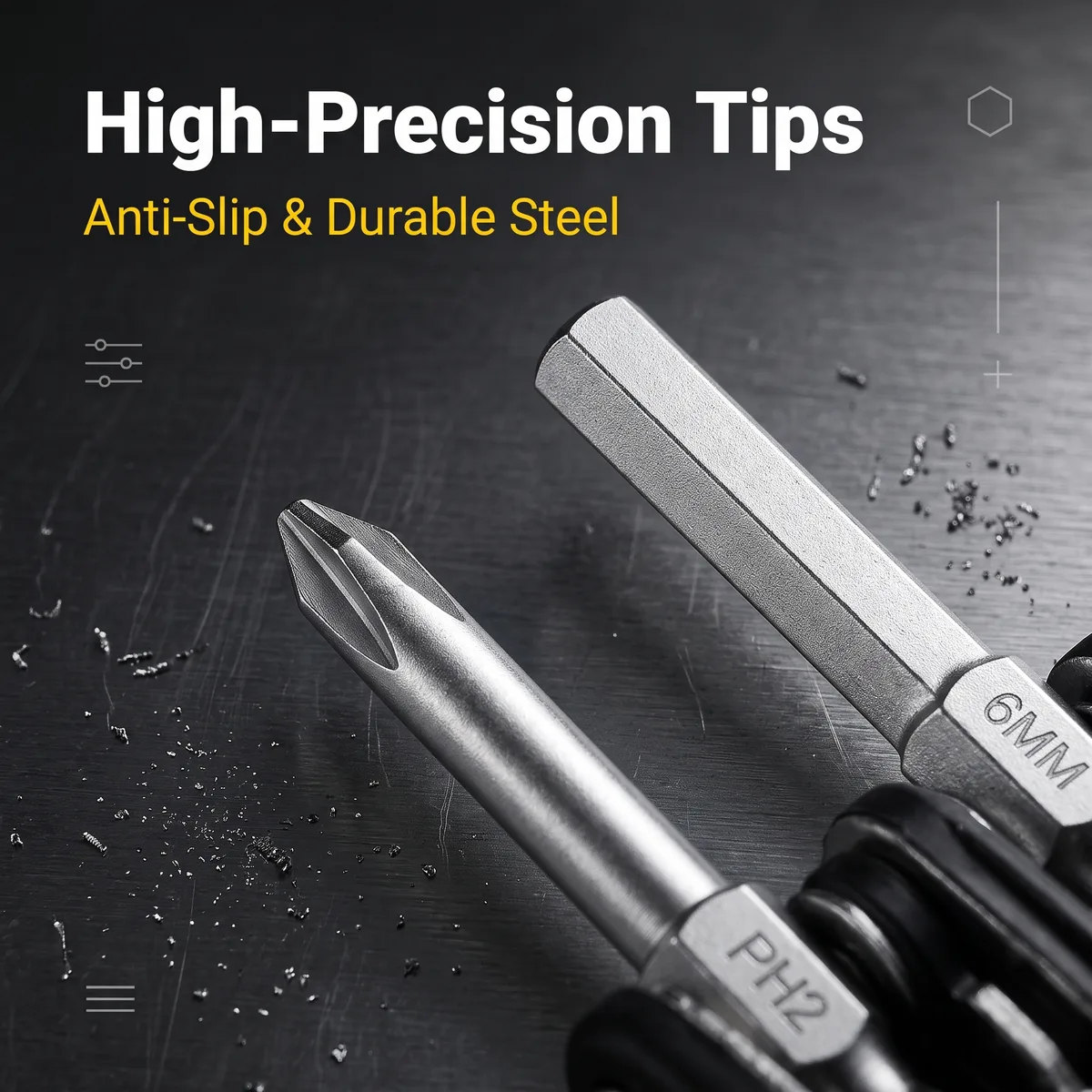 China High-Carbon Steel Folding Multi-Purpose Screwdriver Set Multifunctional Allen Key and Combination Wrench Kit image 6