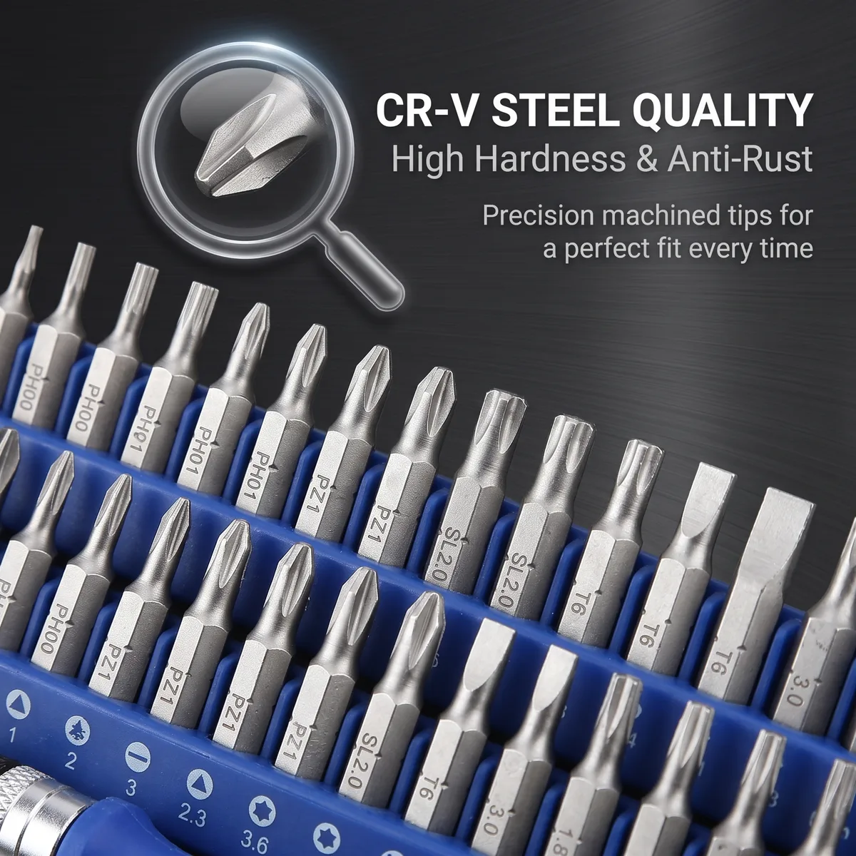 Screwdriver Set Bit Repair 58-in-1 Plastic Unique image 5