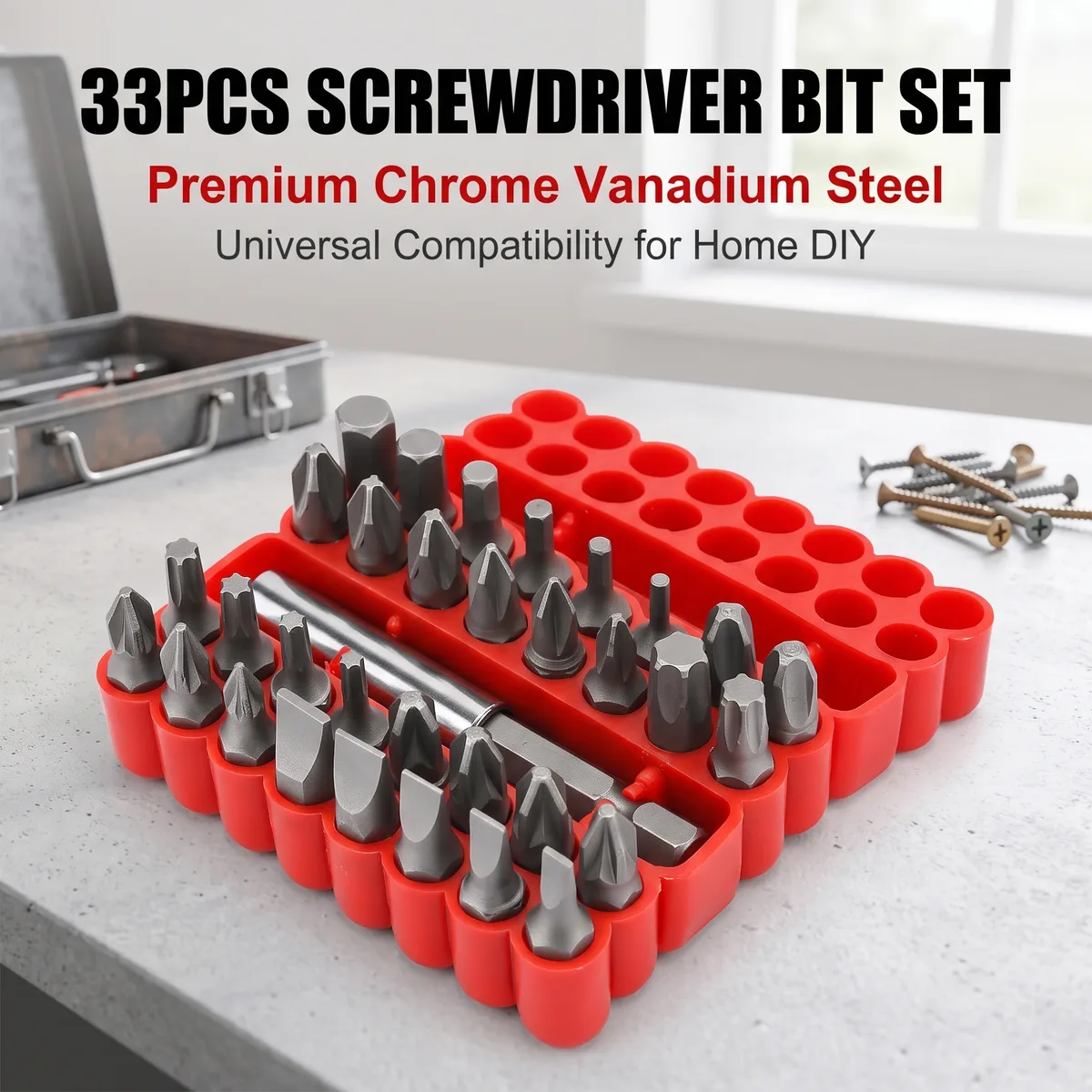 Screwdriver Set 33PC 6.8mm Steel Solid image 3