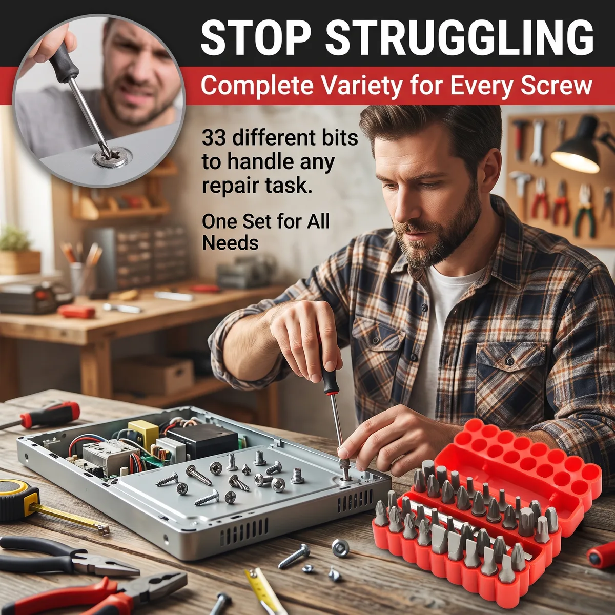 Screwdriver Set 33PC 6.8mm Steel Solid image 4