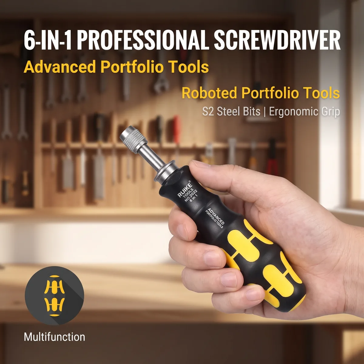 Bit Set Screwdriver Tool 6-in-1 Plastic Extendable image 3