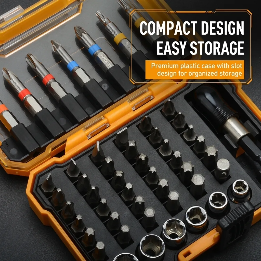 Screwdriver Bit Set Bits 50-Piece Steel Rainbow image 4