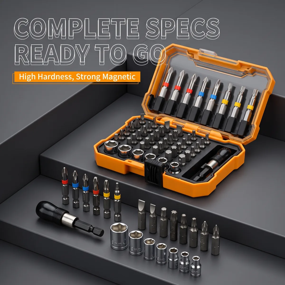 Screwdriver Bit Set Bits 50-Piece Steel Rainbow image 5