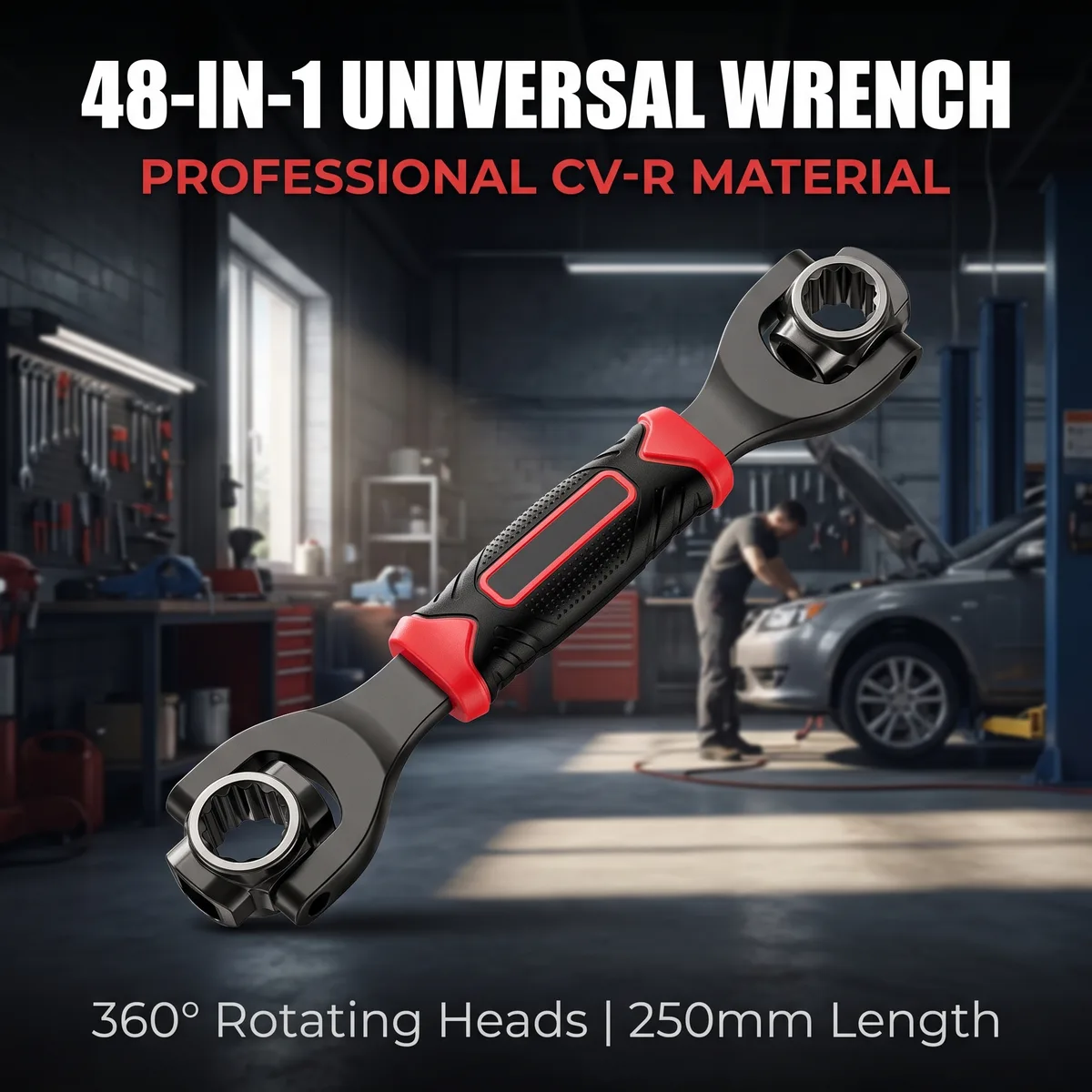 Socket Wrench Set Drive 8-in-1 52-Piece Steel Sizes image 4