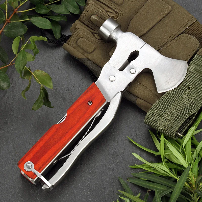 Multi-functional Axe Hammer Outdoor Car-Mounted Fire-Emergency Window-Breaking Tool Escape Home Repair Combo-Stainless Steel image 6