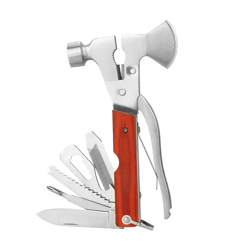 Multi-functional Axe Hammer Outdoor Car-Mounted Fire-Emergency Window-Breaking Tool Escape Home Repair Combo-Stainless Steel image 7