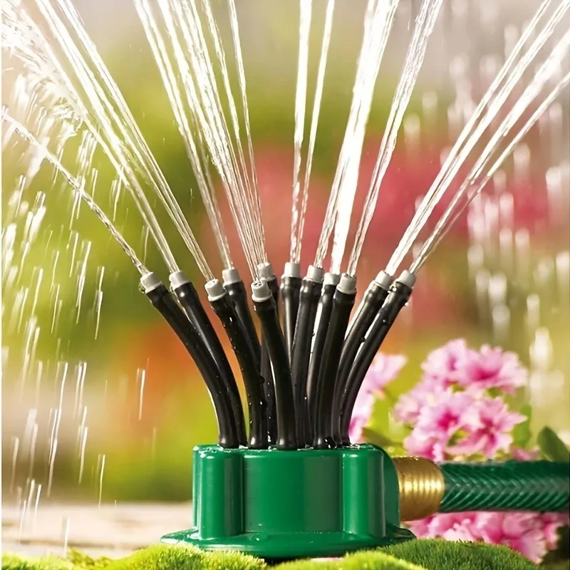 Cross-border Bestseller 360 Garden Automatic Multi-head Hexagon Head Sprinkler Watering Nozzle Gardening Tool Irrigation Spray image 7