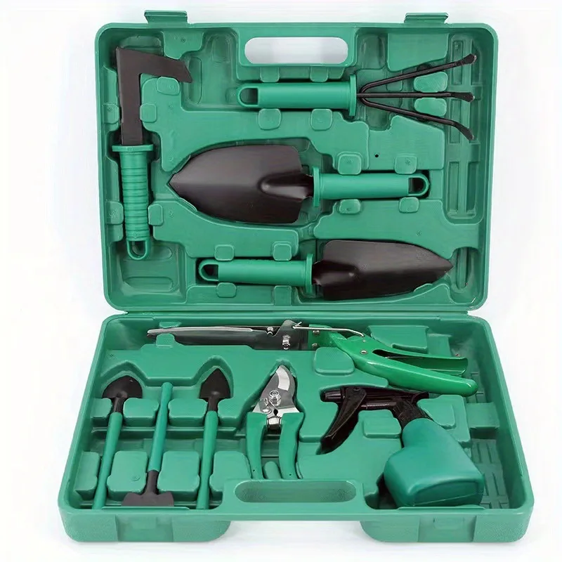 Ergonomic Handle Steel Blade Gardening Tool Kits Women 10pcs Purple Shovel Sprayer Rake Soft Case OEM Customizable 1 Year image 3