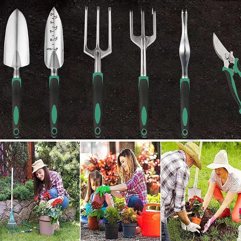 For Cross-Border 11-Piece Gardening Tool Set with Aluminum Alloy & Stainless Steel Shovel and Rake-Garden Gift image 3