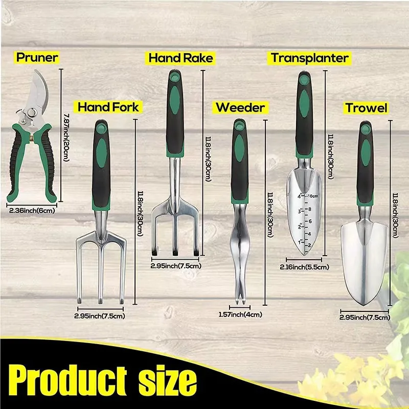 For Cross-Border 11-Piece Gardening Tool Set with Aluminum Alloy & Stainless Steel Shovel and Rake-Garden Gift image 4