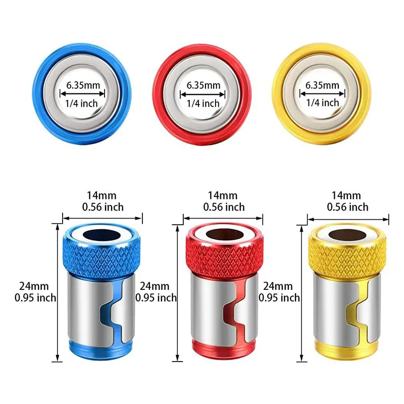 Non-slip Magnetic Ring Electric Phillips Bit Reinforced 3-Piece Screwdriver Set Steel DIY OEM Magnetizer image 3