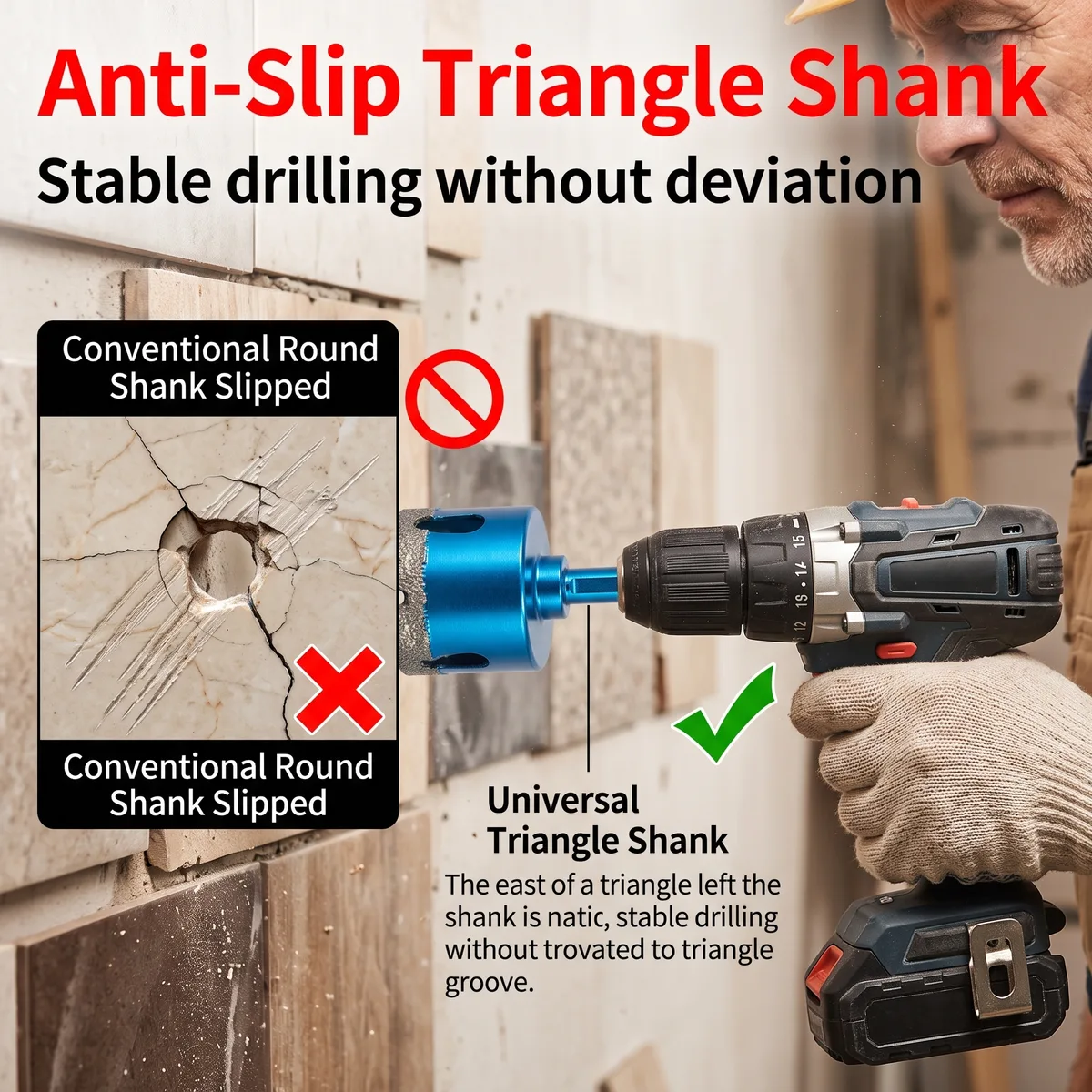Drill Bit Set Tiles M14 Ceramic Brazed image 4