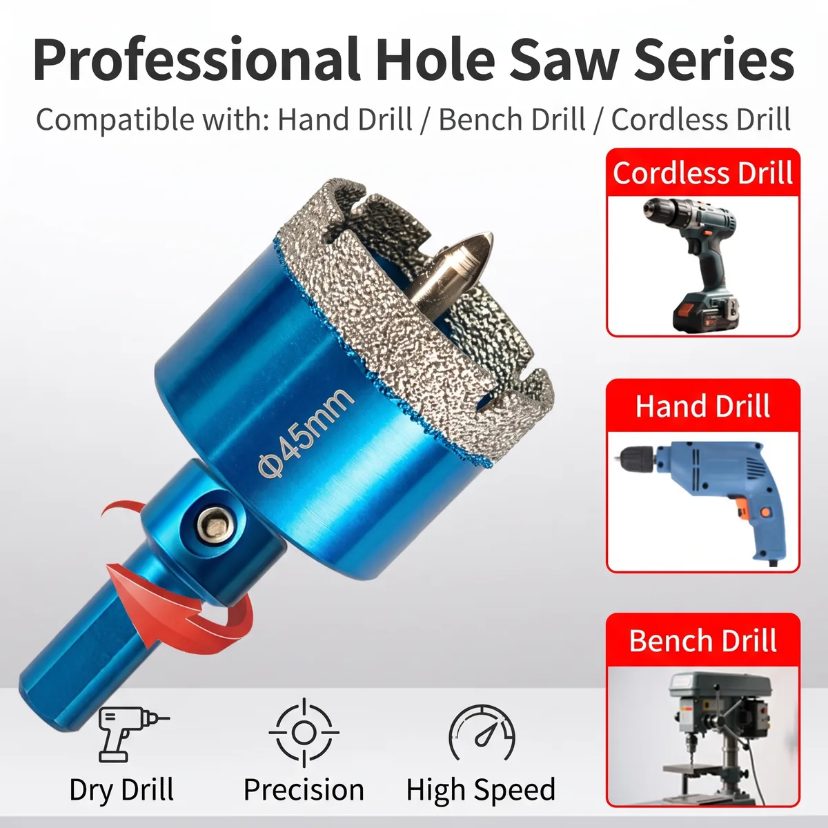 Drill Bit Set Tiles M14 Ceramic Brazed image 6