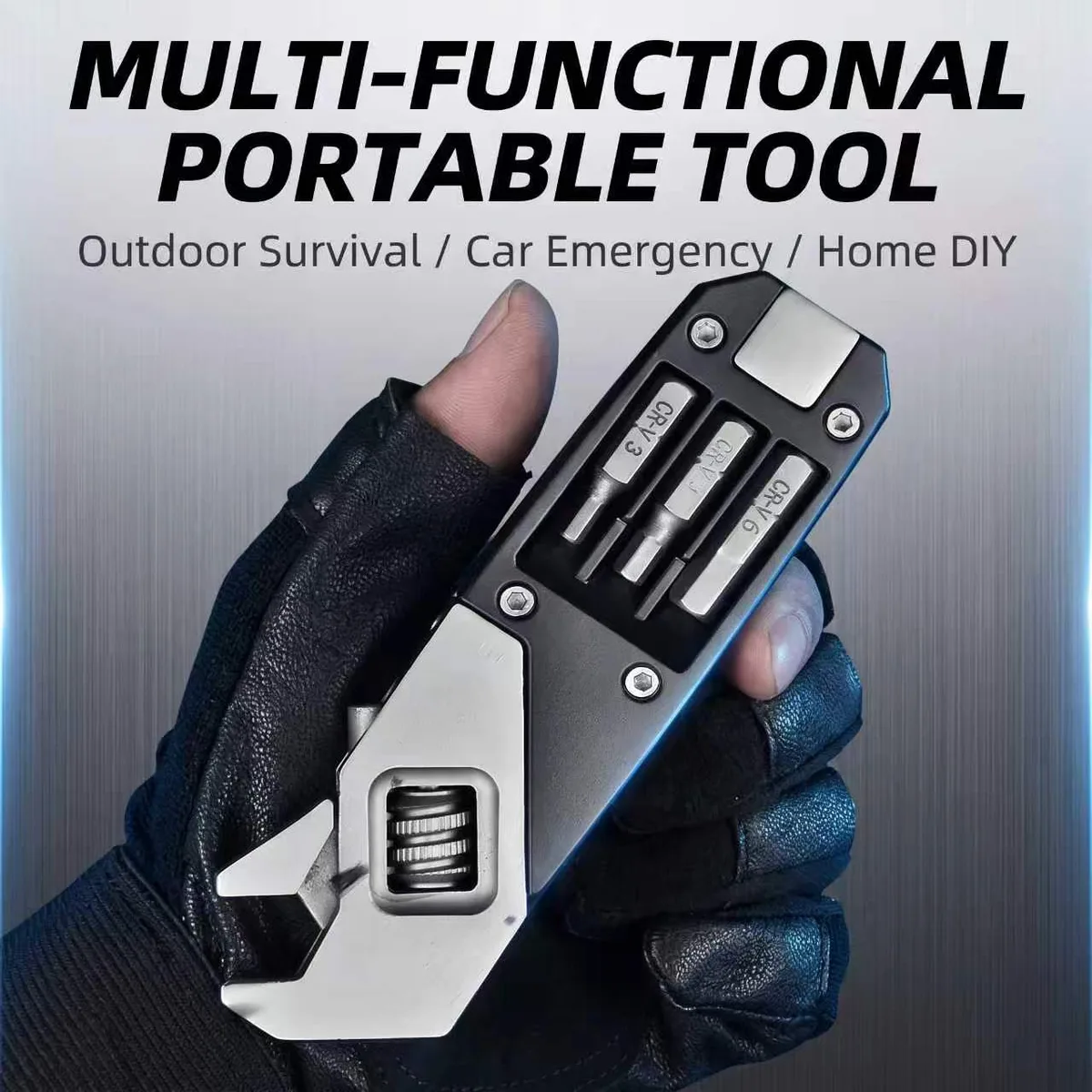 Folding Wrench 420 Stainless Steel Hexagon image 4