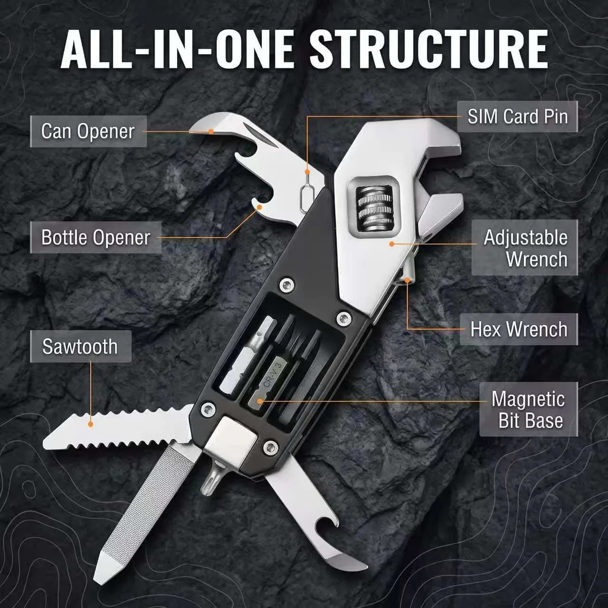 Folding Wrench 420 Stainless Steel Hexagon image 5