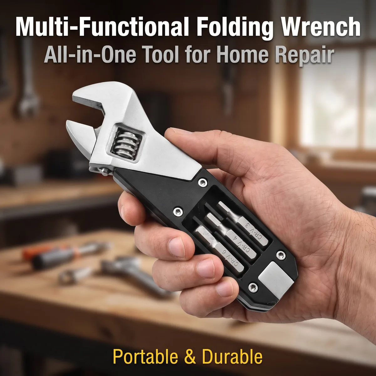 Folding Wrench 420 Stainless Steel Hexagon image 6