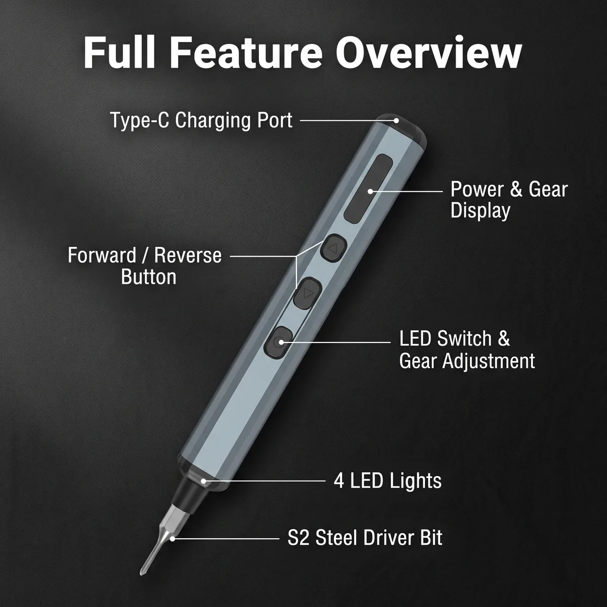 Screwdriver Kit Repair 68-in-1 200rpm Cordless image 7