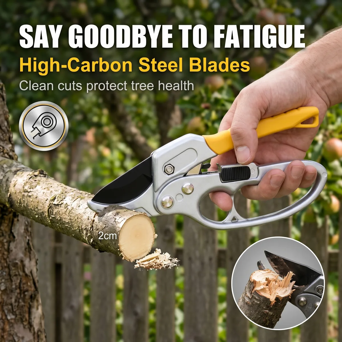 Garden Pruning Shears-Ergonomic Segmented Design for Flower Branch Trimming Fruit Tree Limb Pruning Must-Have Tool for Floral image 7