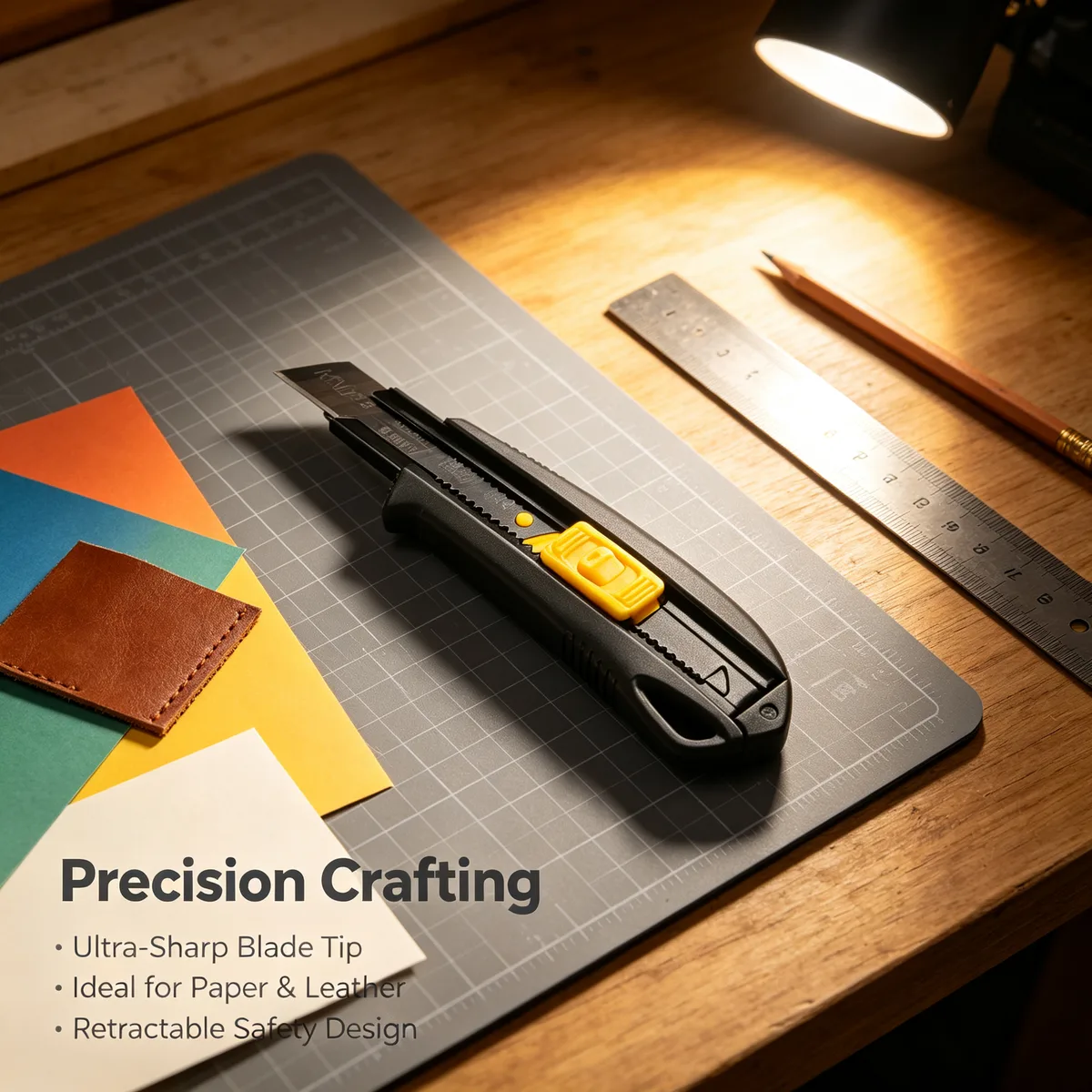 Utility Knife Blade Handle Stainless Steel Foldable image 4