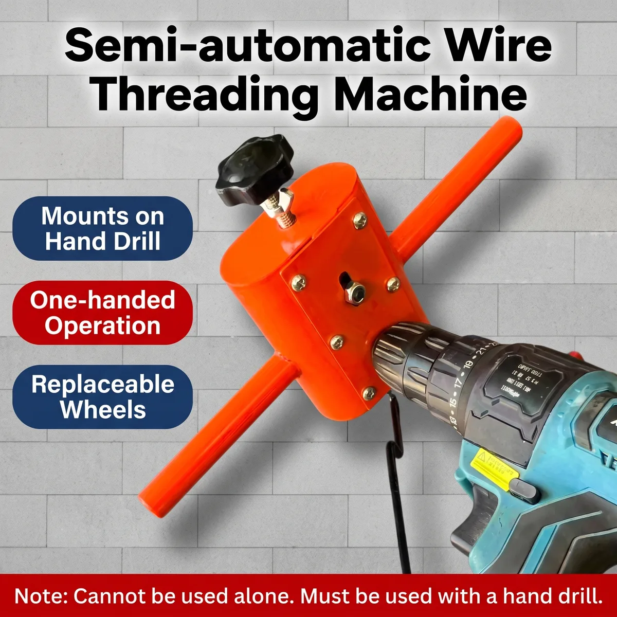 For Bestseller Hot-selling Label-applied Drop-shipped New Model Semi-automatic Threading Machine Aluminum Cast Iron One-hand image 3