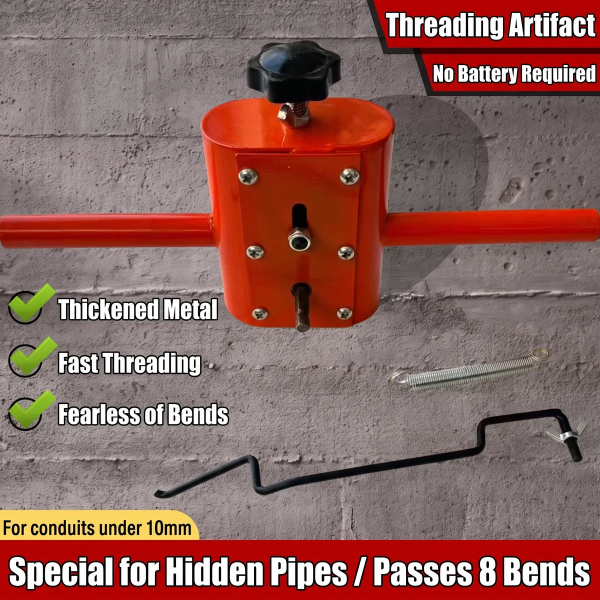For Bestseller Hot-selling Label-applied Drop-shipped New Model Semi-automatic Threading Machine Aluminum Cast Iron One-hand image 6