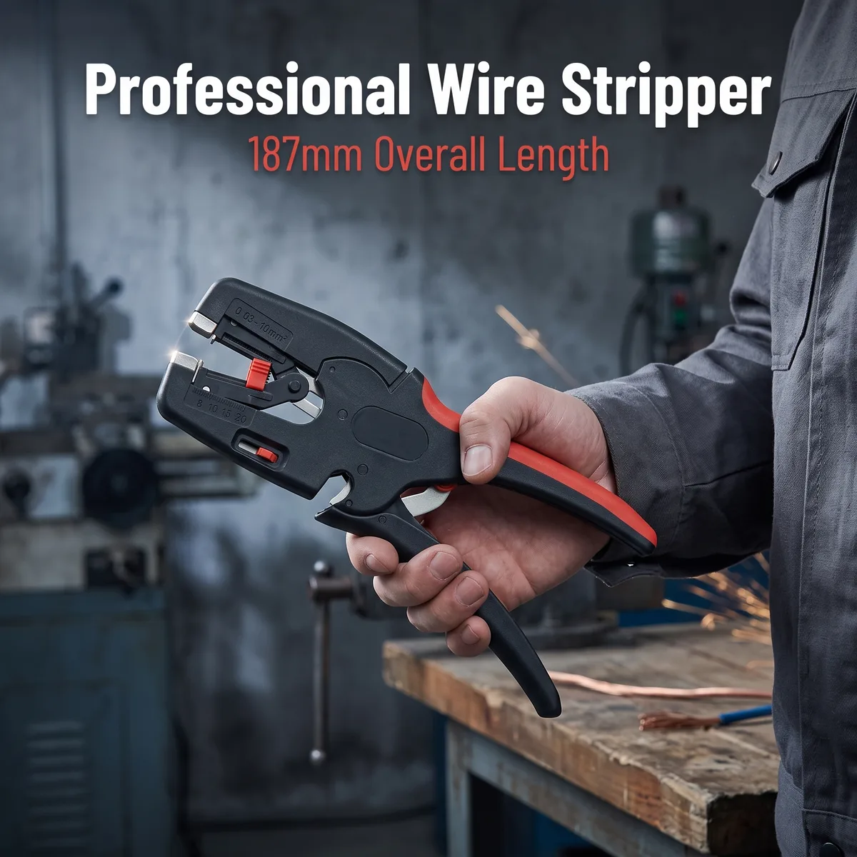 D3 Duckbill Jaw Manganese Steel Wire Stripper Multi-Functional Auto-Adjusting Cable Strippers for Electricians-Factory-Direct image 3