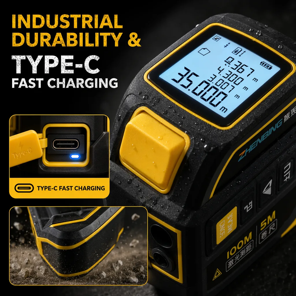 Tape Measure Measuring Level 40m 5m Laser image 6