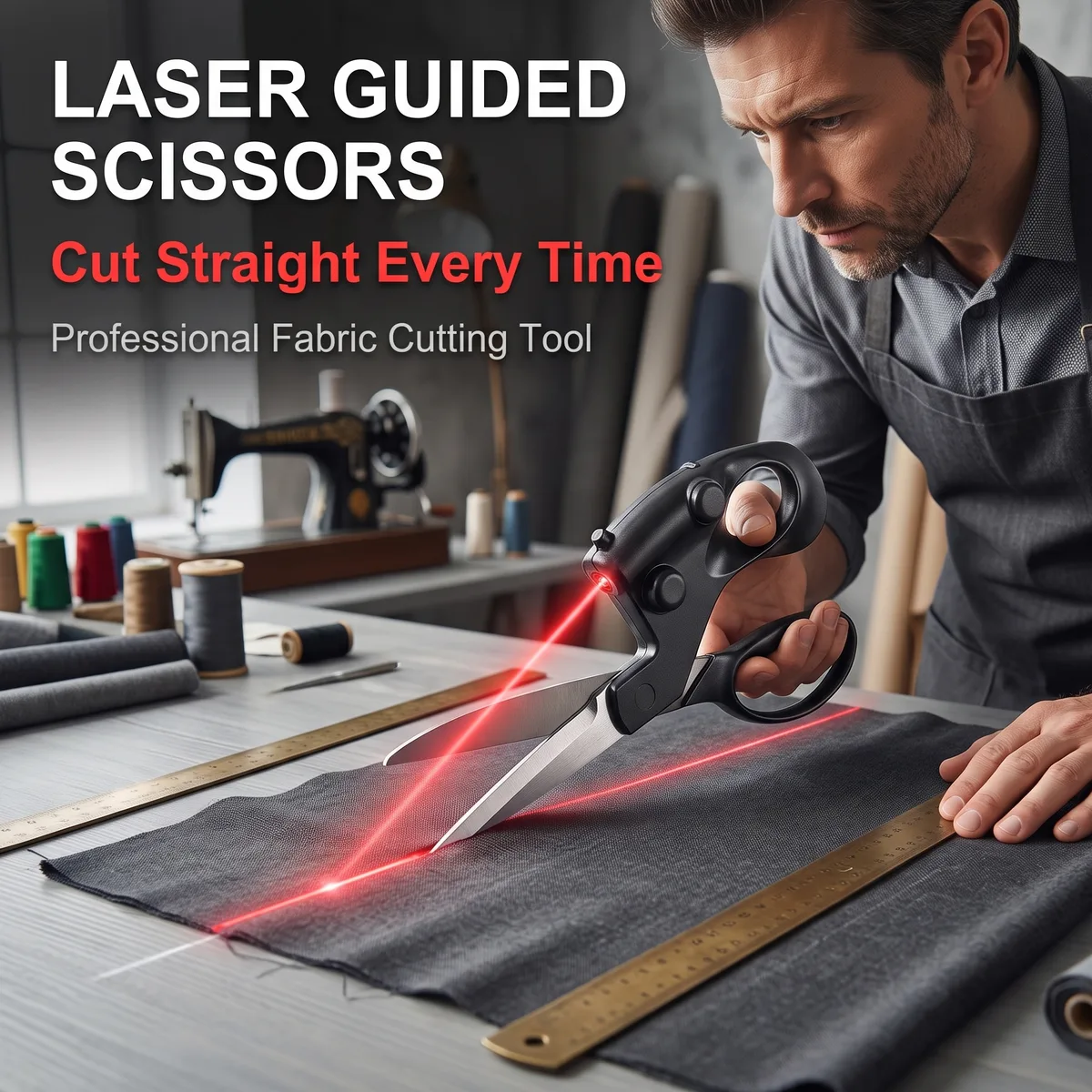 Infrared Scissors Laser-Guided Fabric Cutting image 4