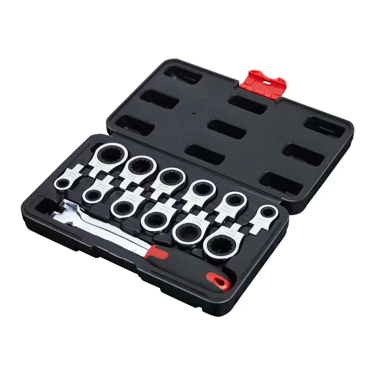 Socket Wrench Set Ratchet 12-in-1 Metric Steel