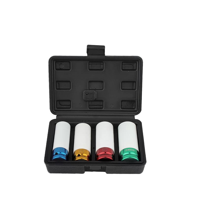 Socket Wrench Set Tool Kit Drive 1/2'' 4PCS Tire
