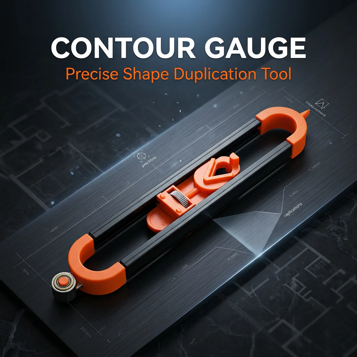 Test Irregular Arc Measuring Elliptical Contour Gauge Multifunctional Ruler with Scale Shaping Tool image 6