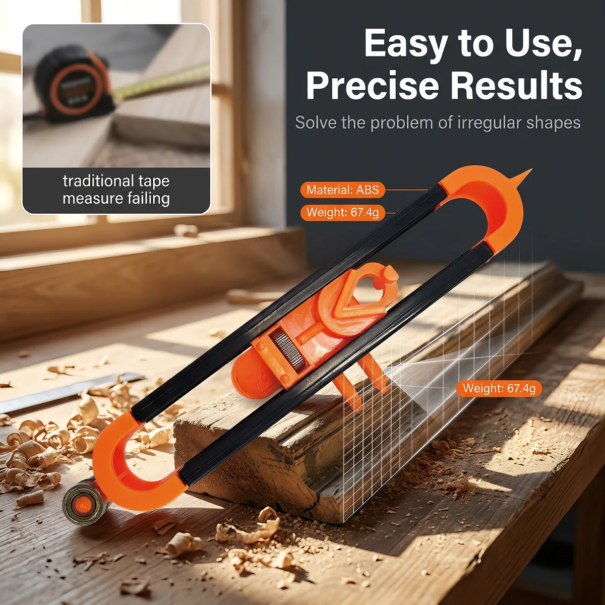 Test Irregular Arc Measuring Elliptical Contour Gauge Multifunctional Ruler with Scale Shaping Tool image 7
