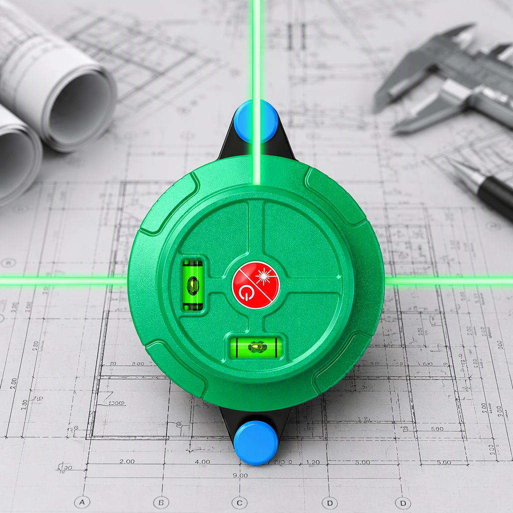Three-line Red/Green Laser Level Compass Vertical Electronic Chalk Line Infrared High-Precision Line Projector Rechargeable image 2