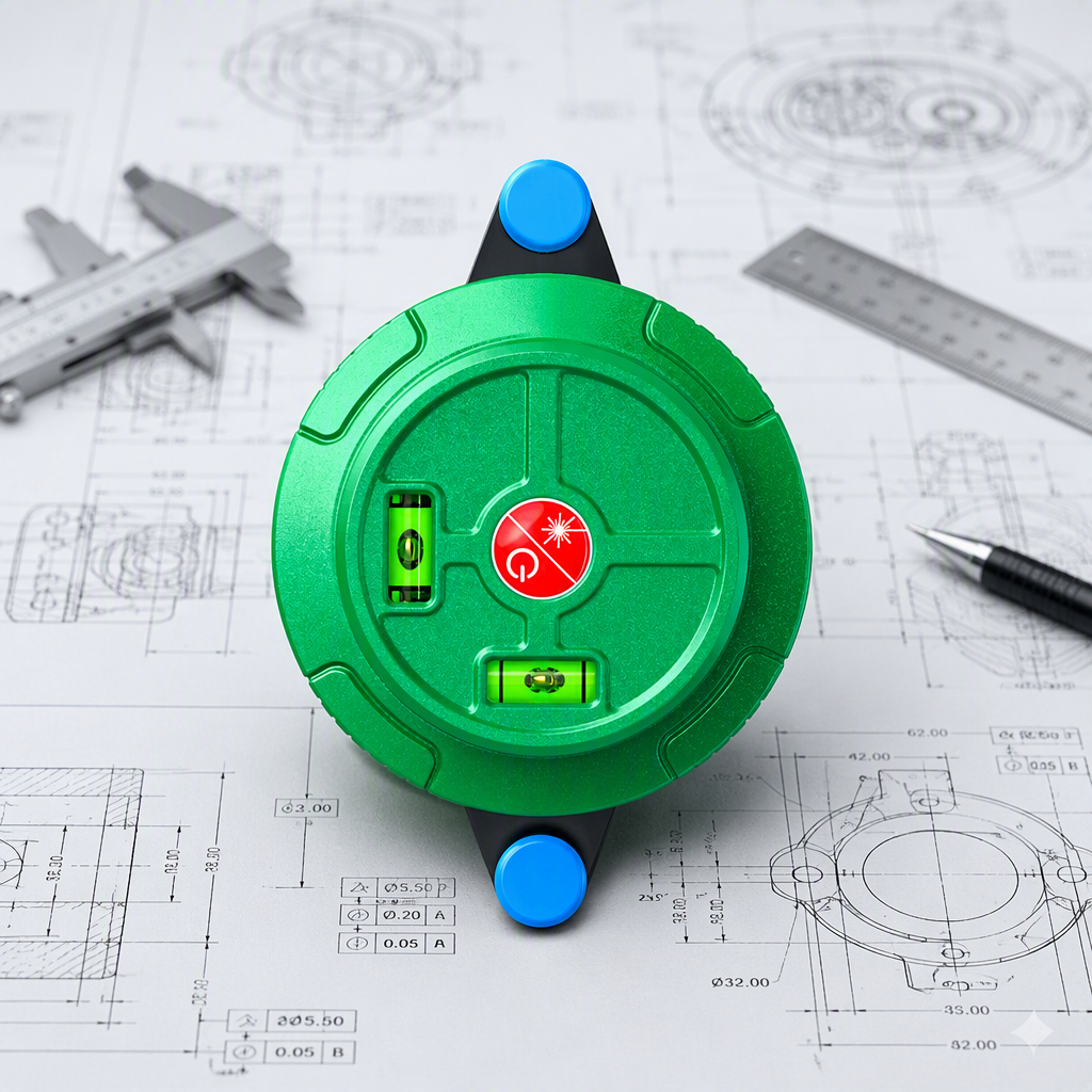 Three-line Red/Green Laser Level Compass Vertical Electronic Chalk Line Infrared High-Precision Line Projector Rechargeable image 5