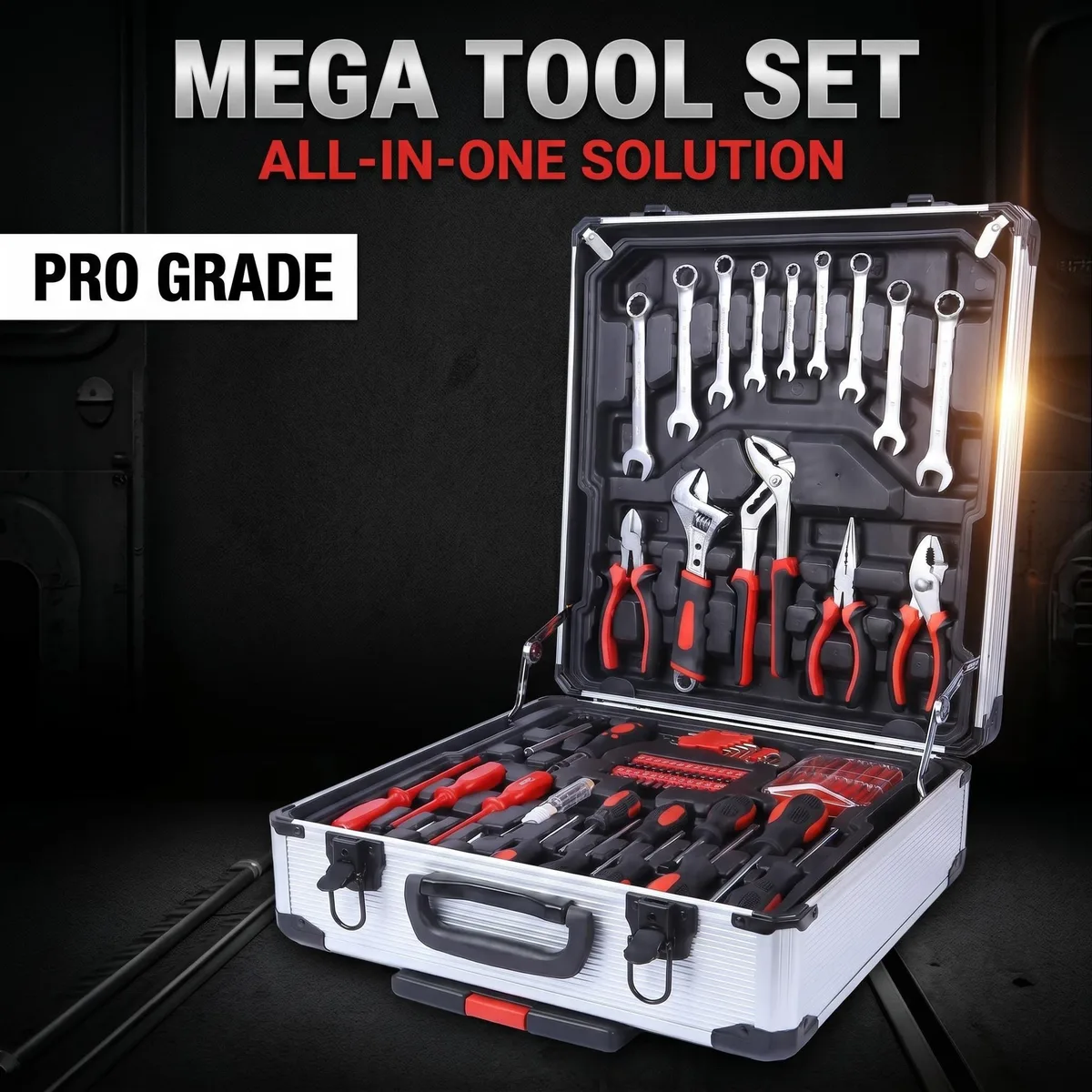 TRESKO Rolling Hard Case for Carbon Steel Parts with Telescopic Handle (Black) OEM Bits & Cutters for Home Maintenance image 3